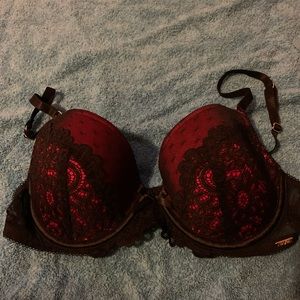 Red and Black Lacy Bra